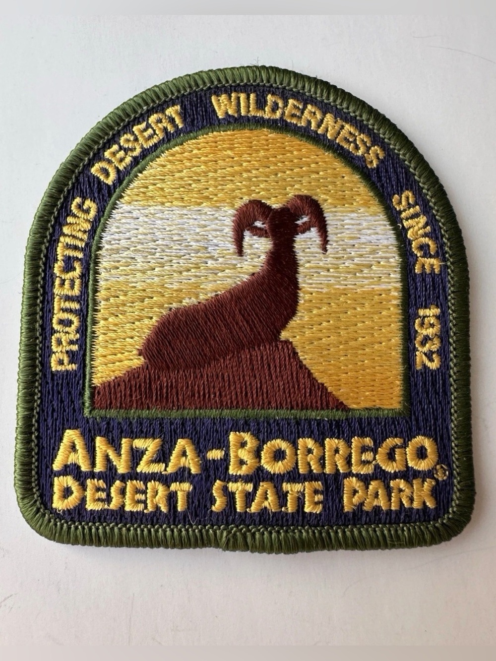 Vintage Anza-Borrego Desert State Park Patch California Souvenir 3” Embroidered
